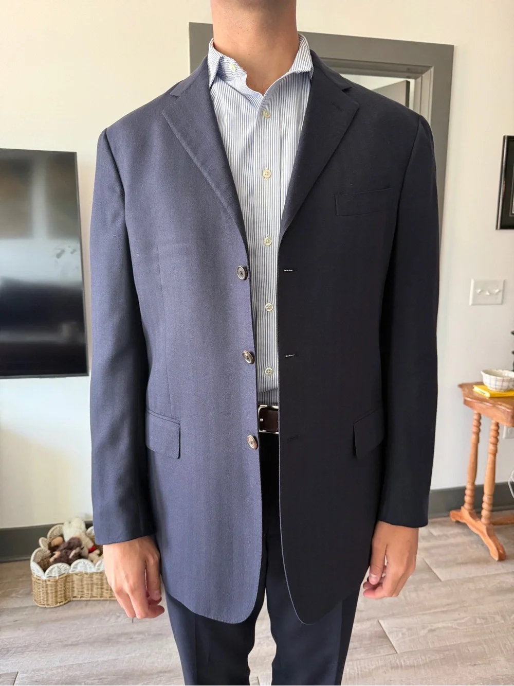 Ralph Lauren Purple Label Navy Cashmere Jacket 42L